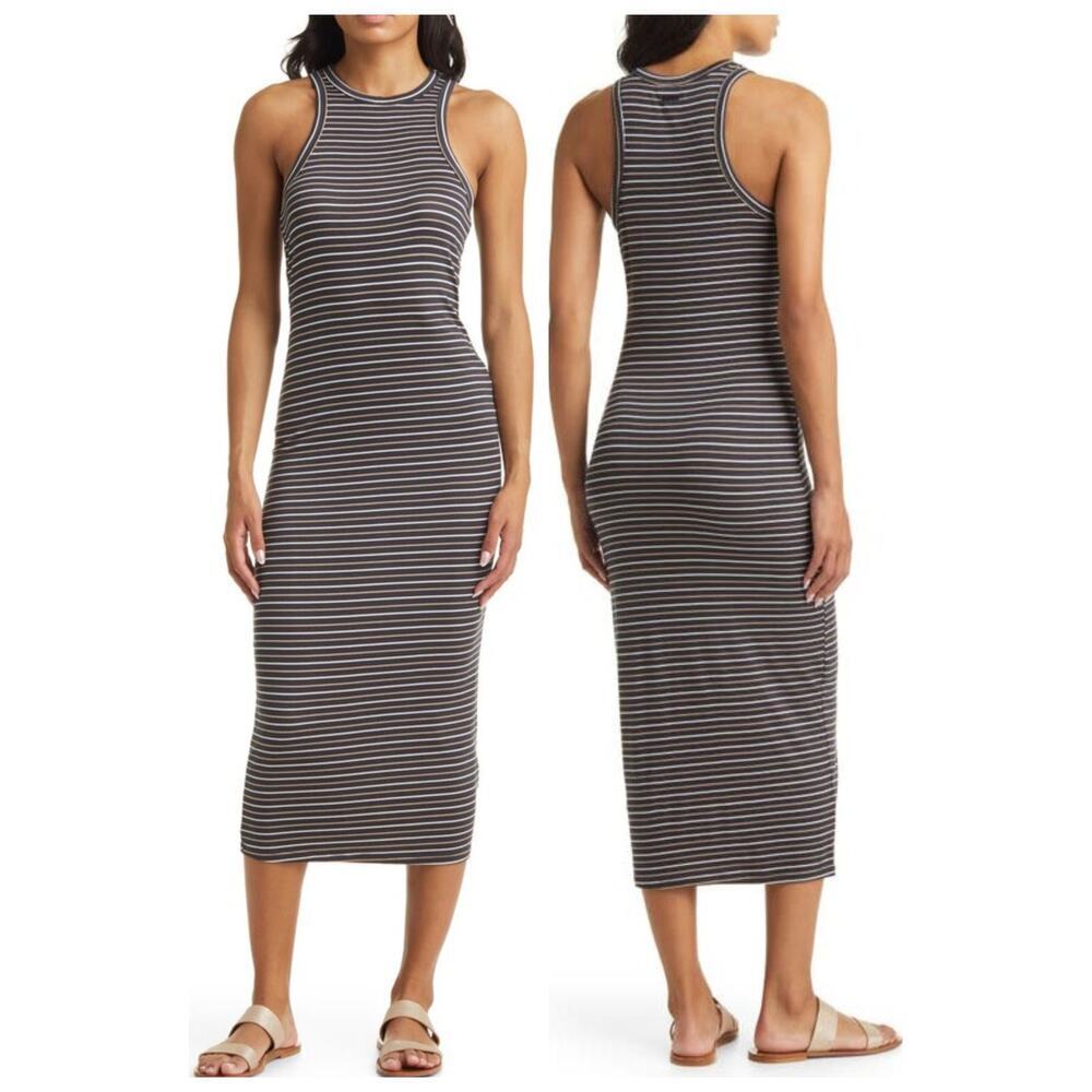 Billabong Young Love Stripe Sleeveless Midi Dress Size Small - Picture 10 of 10